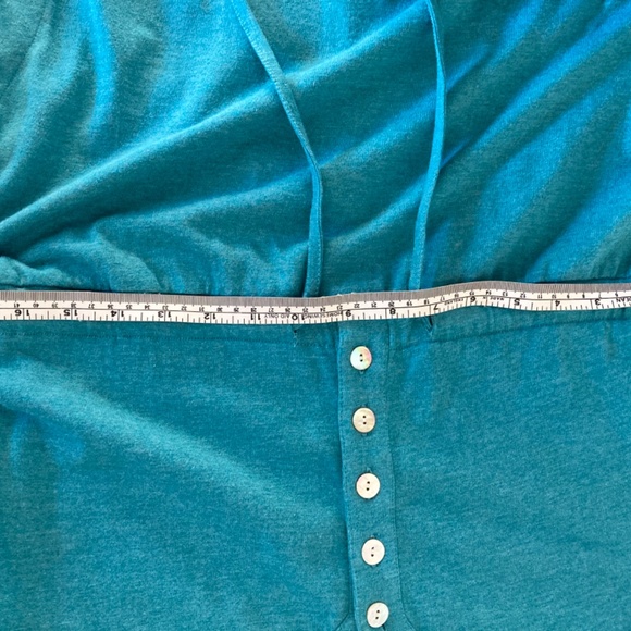 Soft Surroundings Jersey Knit High Low Aqua / Turquoise Comfy Elegant Dress Sz M - Picture 7 of 10